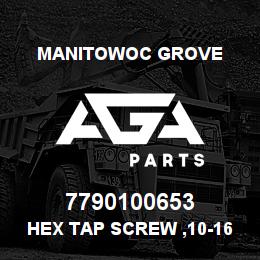 7790100653 Manitowoc Grove Hex Tap Screw ,10-16UNCx0.38 | AGA Parts