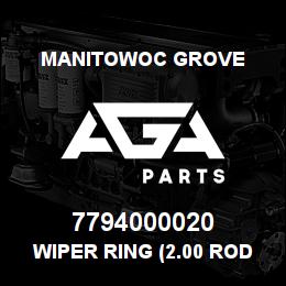 7794000020 Manitowoc Grove WIPER RING (2.00 ROD) | AGA Parts