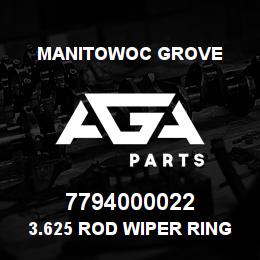 7794000022 Manitowoc Grove 3.625 ROD WIPER RING | AGA Parts