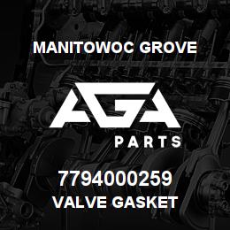 7794000259 Manitowoc Grove VALVE GASKET | AGA Parts