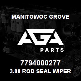 7794000277 Manitowoc Grove 3.00 ROD SEAL WIPER RING | AGA Parts