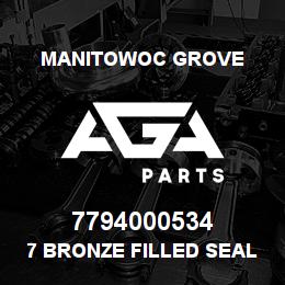 7794000534 Manitowoc Grove 7 BRONZE FILLED SEAL | AGA Parts