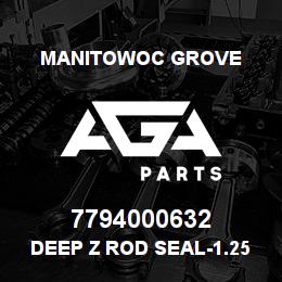 7794000632 Manitowoc Grove DEEP Z ROD SEAL-1.25 ROD | AGA Parts