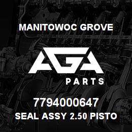 7794000647 Manitowoc Grove SEAL ASSY 2.50 PISTON HYDROLO | AGA Parts