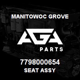 7798000654 Manitowoc Grove SEAT ASSY | AGA Parts