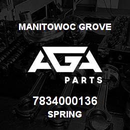 7834000136 Manitowoc Grove SPRING | AGA Parts