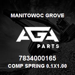7834000165 Manitowoc Grove Comp Spring 0.1x1.00x1.50 St | AGA Parts