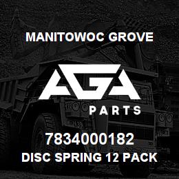7834000182 Manitowoc Grove DISC SPRING 12 PACK | AGA Parts