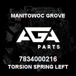 7834000216 Manitowoc Grove TORSION SPRING LEFT HAND | AGA Parts