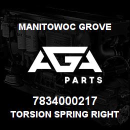 7834000217 Manitowoc Grove TORSION SPRING RIGHT HAND | AGA Parts