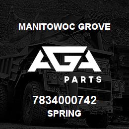 7834000742 Manitowoc Grove SPRING | AGA Parts