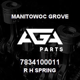 7834100011 Manitowoc Grove R H SPRING | AGA Parts