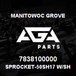 7838100000 Manitowoc Grove SPROCKET-50SH17 W/SH1 | AGA Parts
