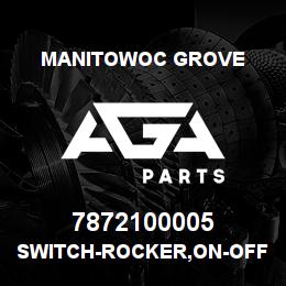 7872100005 Manitowoc Grove SWITCH-ROCKER,ON-OFF-ON,DPDT | AGA Parts