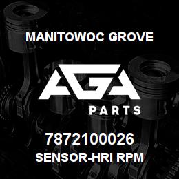 7872100026 Manitowoc Grove SENSOR-HRI RPM | AGA Parts