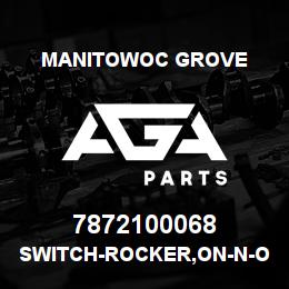 7872100068 Manitowoc Grove SWITCH-ROCKER,ON-N-ON,DPDT 24V | AGA Parts