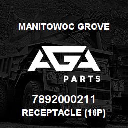 7892000211 Manitowoc Grove RECEPTACLE (16P) | AGA Parts