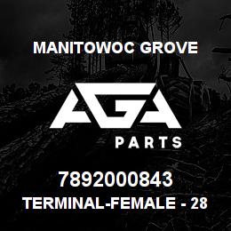 7892000843 Manitowoc Grove TERMINAL-FEMALE - 280 SERIES | AGA Parts