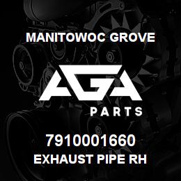7910001660 Manitowoc Grove EXHAUST PIPE RH | AGA Parts