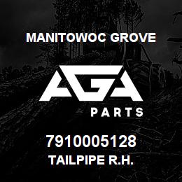 7910005128 Manitowoc Grove TAILPIPE R.H. | AGA Parts