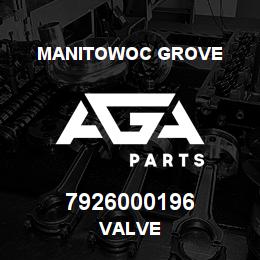 7926000196 Manitowoc Grove VALVE | AGA Parts
