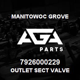 7926000229 Manitowoc Grove OUTLET SECT VALVE | AGA Parts