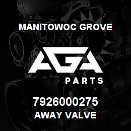 7926000275 Manitowoc Grove AWAY VALVE | AGA Parts