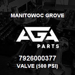 7926000377 Manitowoc Grove VALVE (500 PSI) | AGA Parts