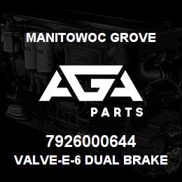 7926000644 Manitowoc Grove VALVE-E-6 DUAL BRAKE (TR | AGA Parts