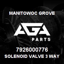 7926000776 Manitowoc Grove SOLENOID VALVE 3 WAY | AGA Parts