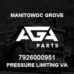 7926000951 Manitowoc Grove PRESSURE LIMITING VALVE | AGA Parts