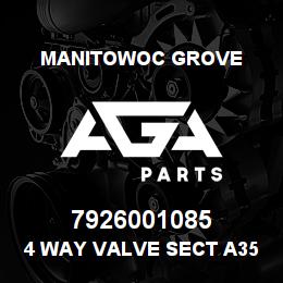 7926001085 Manitowoc Grove 4 WAY VALVE SECT A35 SERIES | AGA Parts