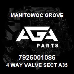7926001086 Manitowoc Grove 4 WAY VALVE SECT A35 SERIES | AGA Parts