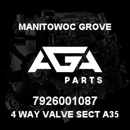 7926001087 Manitowoc Grove 4 WAY VALVE SECT A35 SERIES | AGA Parts