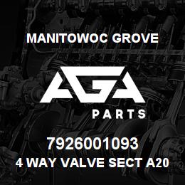 7926001093 Manitowoc Grove 4 WAY VALVE SECT A20 SERIES | AGA Parts