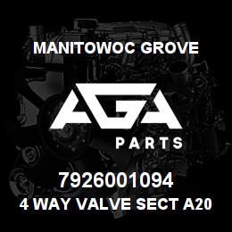 7926001094 Manitowoc Grove 4 WAY VALVE SECT A20 SERIES | AGA Parts