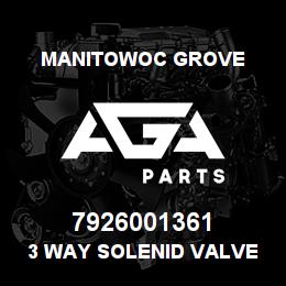 7926001361 Manitowoc Grove 3 WAY SOLENID VALVE | AGA Parts