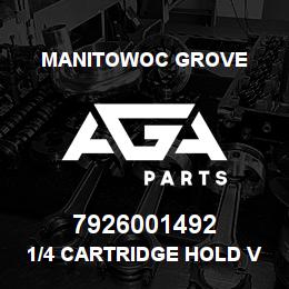 7926001492 Manitowoc Grove 1/4 CARTRIDGE HOLD VALVE | AGA Parts