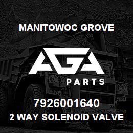 7926001640 Manitowoc Grove 2 WAY SOLENOID VALVE 12V. | AGA Parts