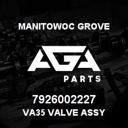 7926002227 Manitowoc Grove VA35 VALVE ASSY | AGA Parts