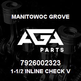 7926002323 Manitowoc Grove 1-1/2 INLINE CHECK VALVE | AGA Parts