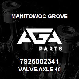 7926002341 Manitowoc Grove VALVE,AXLE 40 | AGA Parts