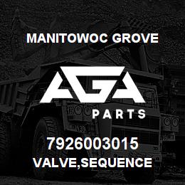 7926003015 Manitowoc Grove VALVE,SEQUENCE | AGA Parts
