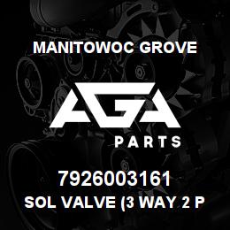 7926003161 Manitowoc Grove SOL VALVE (3 WAY 2 POS) | AGA Parts