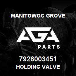 7926003451 Manitowoc Grove HOLDING VALVE | AGA Parts