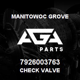 7926003763 Manitowoc Grove CHECK VALVE | AGA Parts