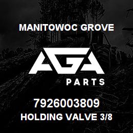 7926003809 Manitowoc Grove HOLDING VALVE 3/8 | AGA Parts