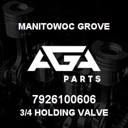 7926100606 Manitowoc Grove 3/4 HOLDING VALVE | AGA Parts