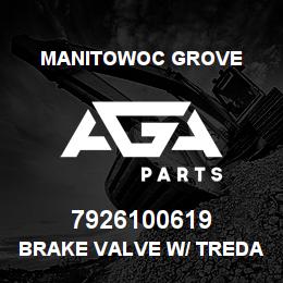 7926100619 Manitowoc Grove BRAKE VALVE W/ TREDAL PEDAL | AGA Parts