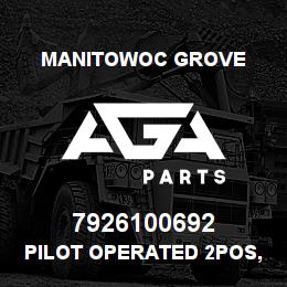 7926100692 Manitowoc Grove PILOT OPERATED 2POS,3WAY VALVE | AGA Parts